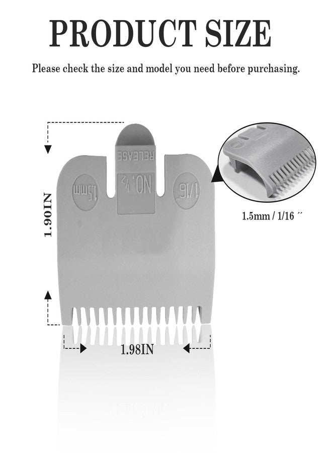 CHAR YONG 1/16" Replacement for Wahl Professional Attachment Clipper Guide Replacement Guard 1.5mm #1/2 - Image 2